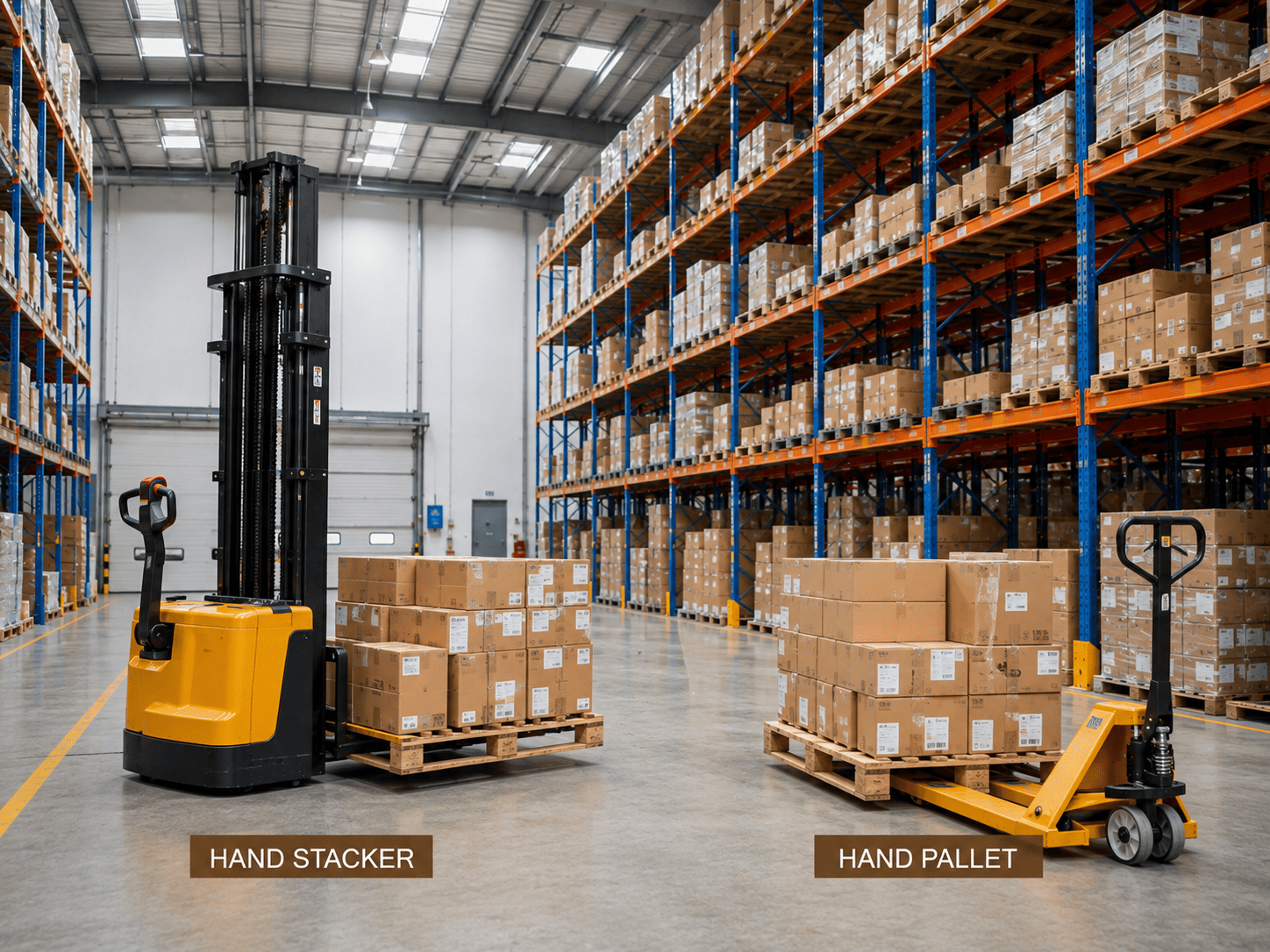 Hand Stacker vs Hand Pallet Mana yang Lebih Tepat