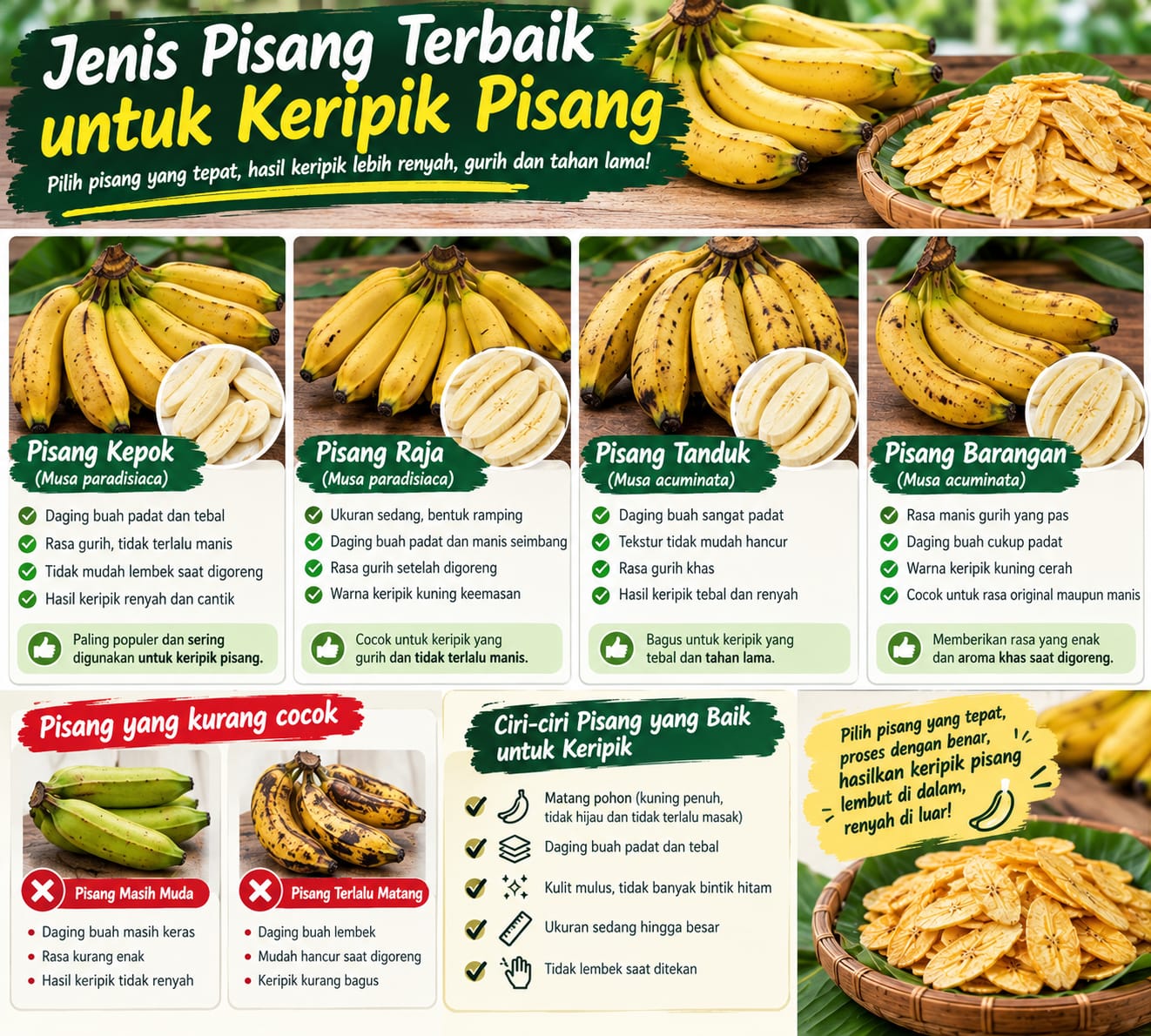 jenis pisang terbaik untuk keripik
